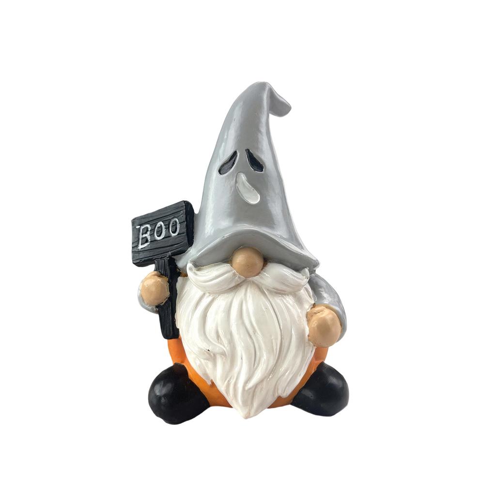 Halloween Pumpkin Gnomes with Witch Hat Resins Figurine Festives Decoration For Indoor and Outdoor Party Garden Decors