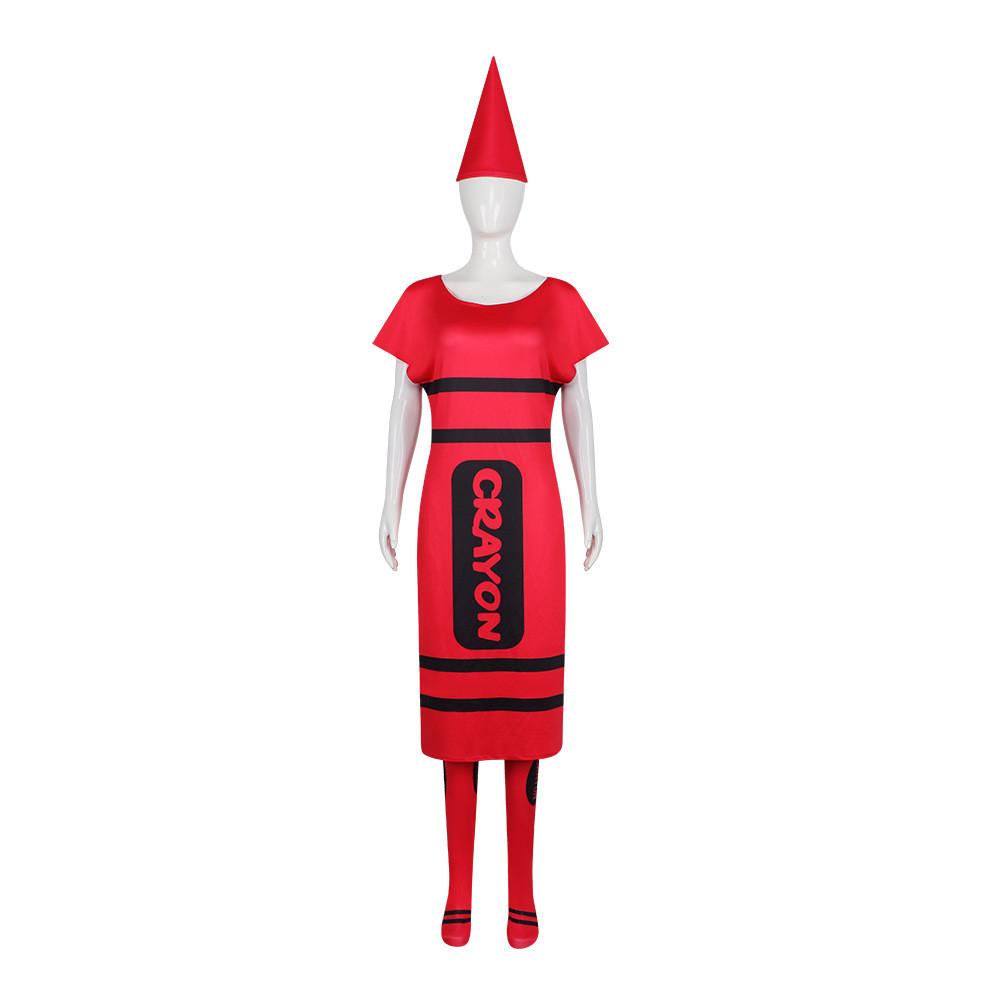 Colored Pencils Cosplay Costume For Adults With Polyester Fabric For Halloween Parties