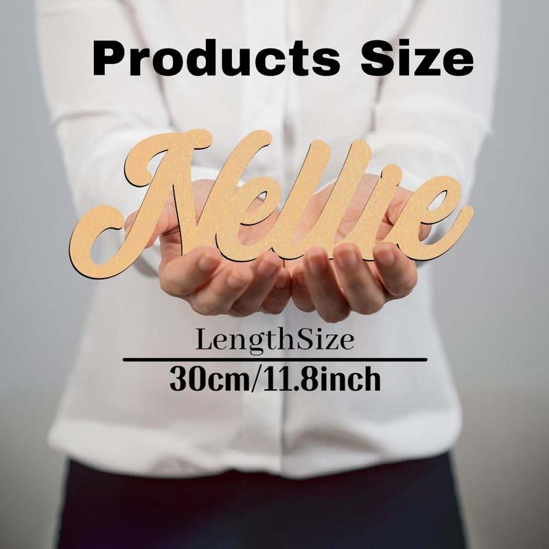1pc Cartoon Nellie example Custom Name Wood Material Wooden Decor Laser-Cut Sign Vertical Orientation Door Hanging Decor