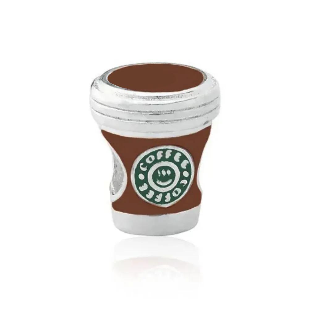 New Copper Red Wine Cup Coffee Cup Beverage Can Exquisite Charm Pendant Diy Beads Fit For Original Bracelets Women'S Jewelry