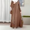 Islamic Clothing, Fashionable and Elegant, Made of Synthetic Cotton, Round Neck, Comfortable, Islamic Robes, Women's Clothing, Plus Size Evening