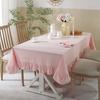 Однотонная скатерть с оборками Прямоугольная квадратная скатерть для обеденного стола для кухни в стиле фермерского дома, столовой, патио