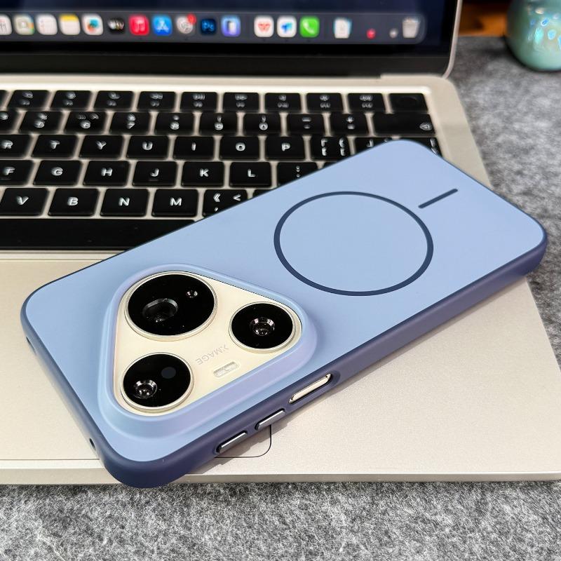 Чехол для Huawei Pura 80 Pro Pura 70 Pro+ Pura70 Чехол Модный Для MagSafe Магнитный Матовый ПК Ощущение Кожи Блокировка Цвета Чехол для Телефона