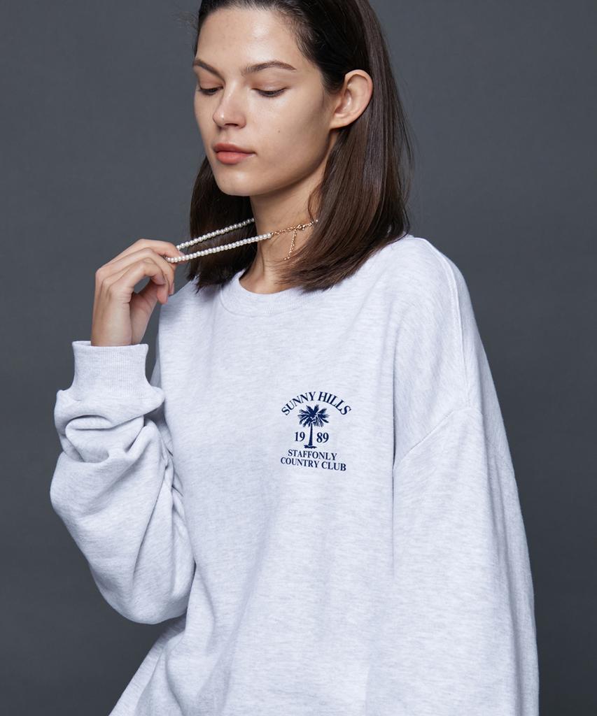 STAFFONLY Palm Tree Sweatshirts (Melange White)