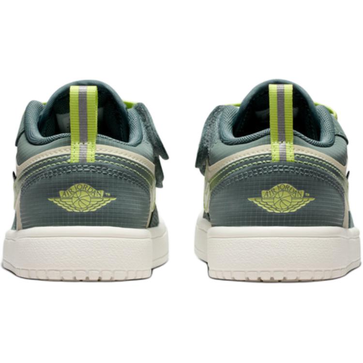 Детские кроссовки Air Jordan 1 Low SE PS Sea Glass Зеленые Hasta Green-Abyss IB7118-001
