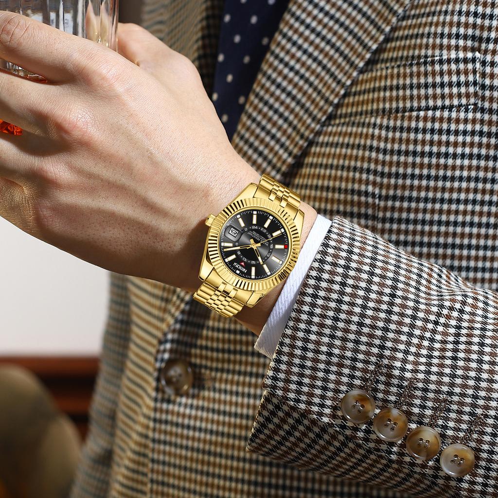 Luxury Fashion Watches for Men Waterproof Date Clock Business Watches Man Quartz Wristwatch