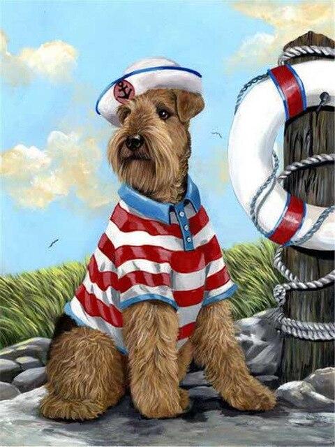 5D полная квадратная алмазная живопись собака ремесленная Алмазная вышивка животное Алмазная мозаика Приморский рукоделие домашний декор