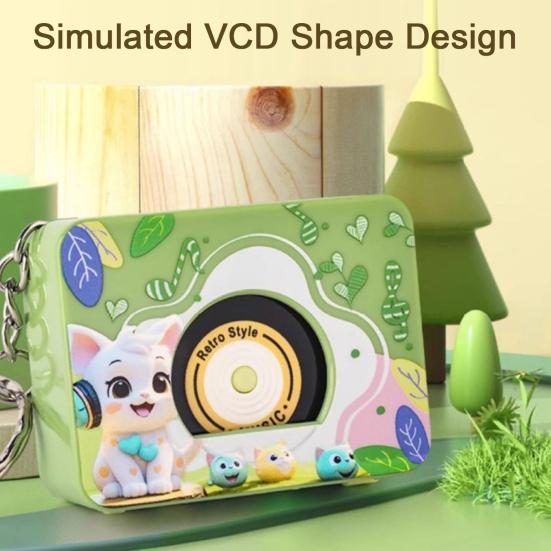 2025 Мини Брелок в виде проигрывателя, Портативный Ретро Фонограф, Игрушка, Подвеска на сумку, Карманный Музыкальный Подарок для Детей