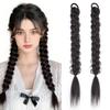 Synthetic Long Braided Ponytail Extension With Hair Tie Hair Extensions Ponytail Soft Hair For Women Daily Wear