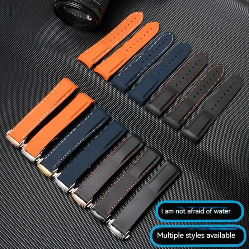 Классический ремешок для часов с резиновым силиконовым интерфейсом Arc 20 мм 22 мм подходит для часов Omega Seamaster GMT Diver 300 Speedmaster Seiko Hamilton