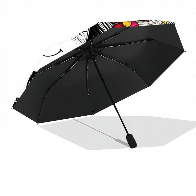 1pc Flower Hair Automatic Open/close Umbrella, 8-Rib sturdy structure, Auto Folding/Opening, Portable Travel Umbrella for Women, c37