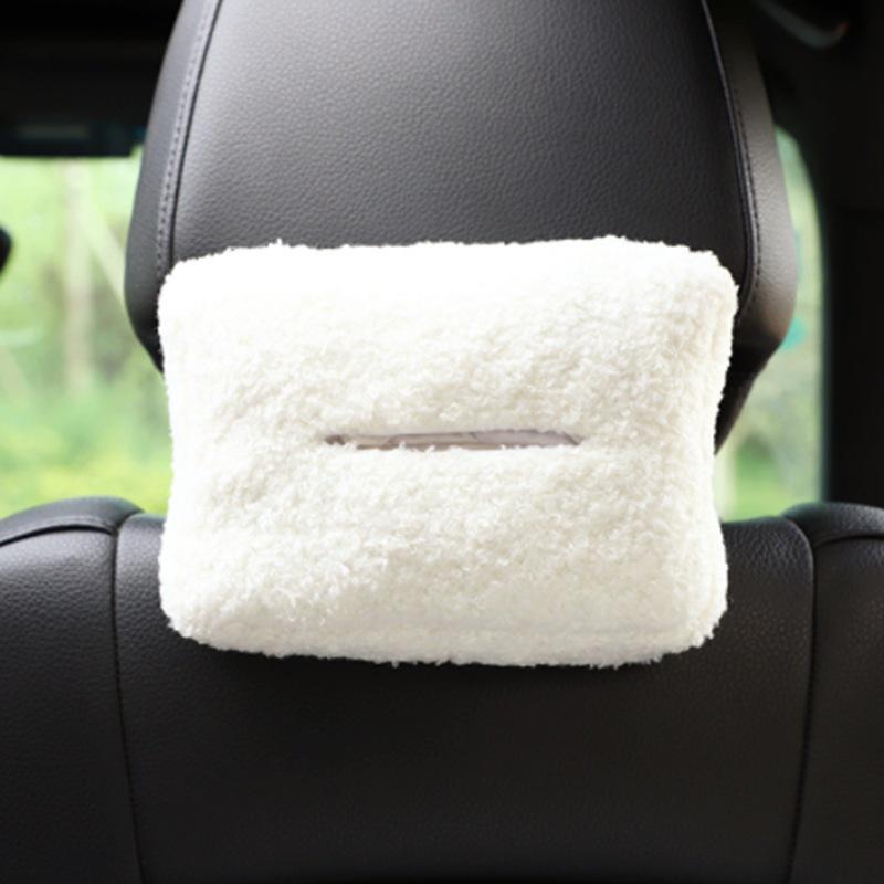 Cartoon Plush Monkey Tissue Box - Cute Car Hanging Pull-Out Cover