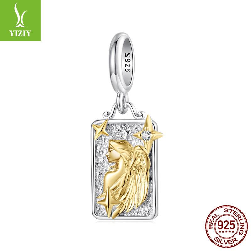 S925 Стерлинговое Серебро Подвеска Двенадцать Созвездий Ювелирные Аксессуары Персонализированные Универсальные DIY Бусины