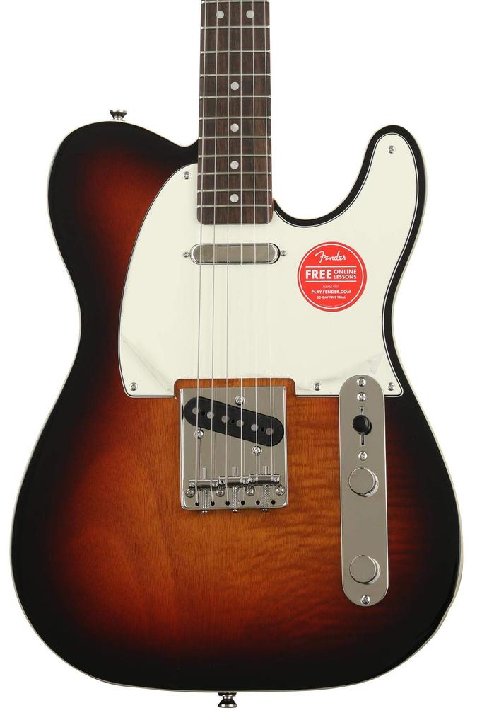 Squier by Fender Electric Guitar Classic Vibe 60s Custom Sunburst with Soft Case Telecaster®, 3-Tone