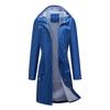 Waterproof Jacket Women Hooded Trench Fashion Outdoor Windbreaker Coat Loose Striped Lining Drawstring Long Blazer Autumn Winter