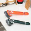 Pot Brush with Soap Dispenser Long Handle Hanging Hole Design Kitchen Brush Pans Pots Sink Liquid-Added Brush