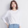 Style Round Neck Pullover Cotton Sweatshirt for Women In Spring and Autumn, Slim and Versatile Long-sleeved Tops and Jackets for Women, Loose