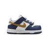 Nike Dunk Low TD Midnight Navy Wheat Детские кроссовки Синий Белый FB9107-111