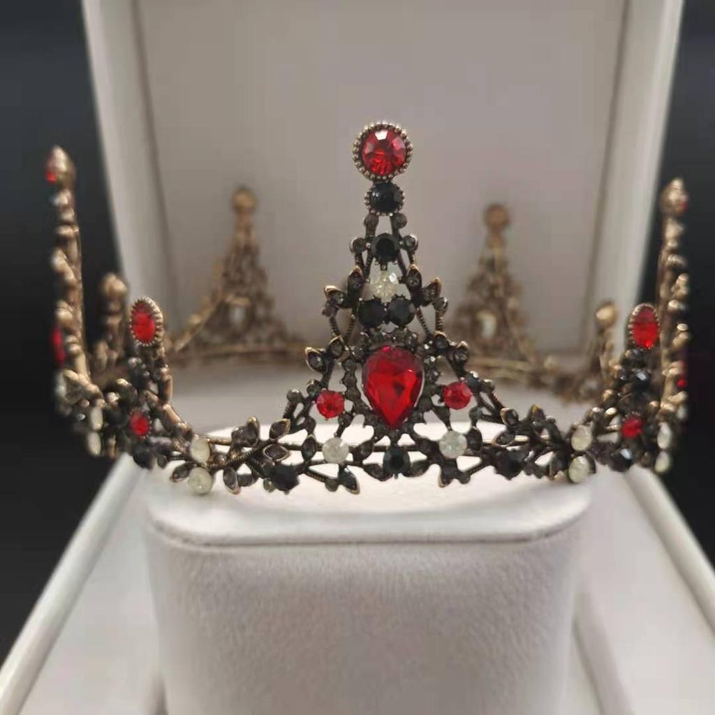 Bridal Crown Internet Celebrity Friends Friends Girlfriends Gift Round Crown 18-Year-Old Adult Gift Headgear Rhinestone Crystal Crown