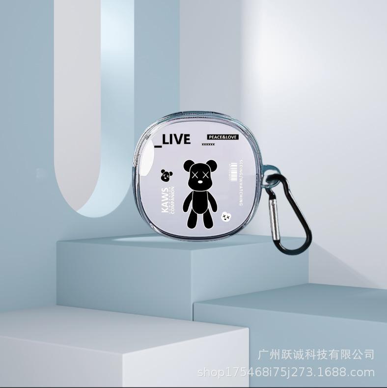 Applicable Beseus wm01 + earphone cover cute cartoon transparent bluetooth earphone soft case wm01 protective case