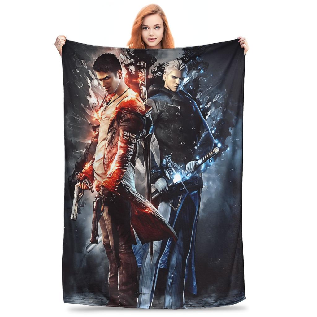 Devil May Cry 5 Dante Plush Blanket Kids Adult  Flannel Throw Blanket For Living Room Warm Design Quality Bedspread Gift