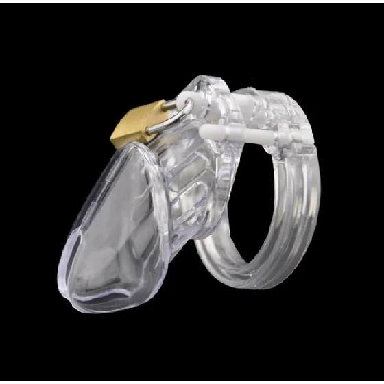 Маленькая/стандартная мужская клетка верности, секс-игрушки, устройство целомудрия, эротическая клетка для члена с кольцом против падения, кольца 5 размеров, латунный замок с замком