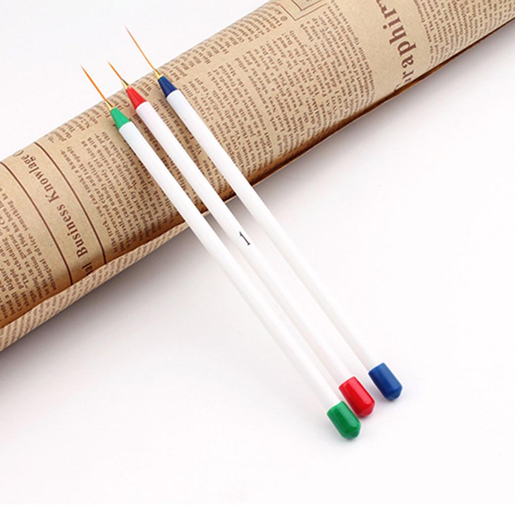 Горячая Распродажа 3 шт./Набор Женские DIY Рисование Живопись Полосатый Пластиковый Набор Кистей для Ручек с Вытягивающейся Линией