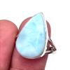 Кольцо в подарок из чистого серебра 925 пробы с ларимаром Natural Republic S.9 U6c58