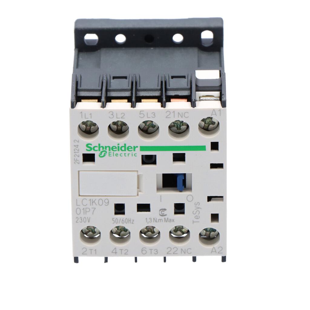 Power contactor TeSys K AC3 9A 3P 1NC coil 230VAC box terminals