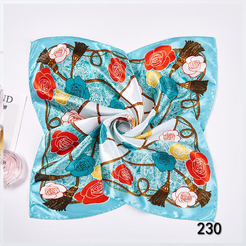 50cm Small Square Scarf Butterfly Floral Small Neck Scarf Bag Accessories Square Scarf