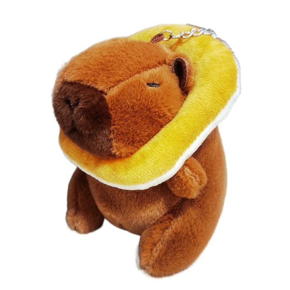Cute Toy Simulation Capybara Pendant Cartoon Capybara Fluffty Animal Doll Birthday Gift