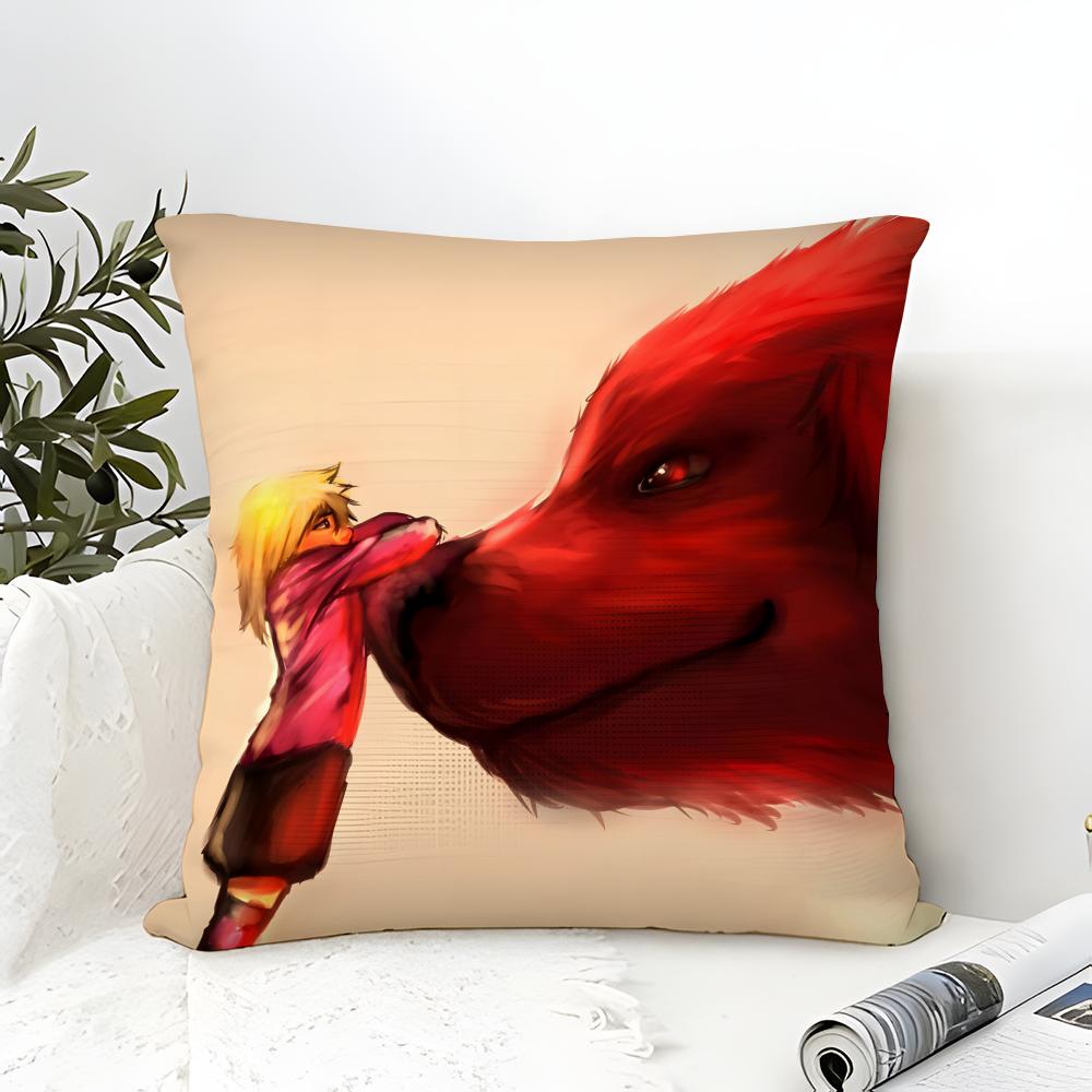 Pillow Case Cotton Linen Fabric Square Zipper Pillowcase Home Decorative Living Room Comic Cartoon C-Clifford The Big Red Dog 2
