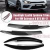 Glossy Black/Carbon Fiber Car Front Headlights Eyebrow Eyelids Trim Stickers For VW Scirocco R GTS 2008-2017 Headlamp Eyebrow