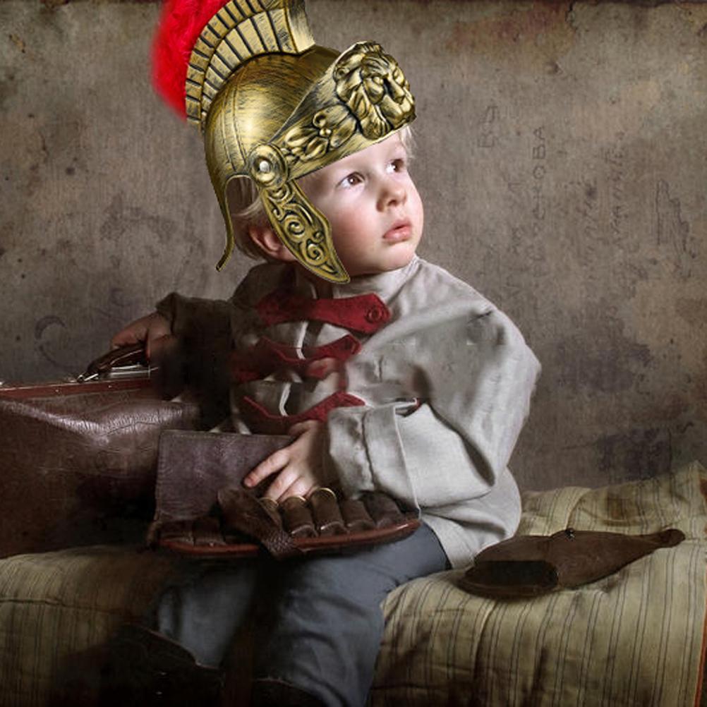 Римский шлем Золотой Воин Римский Боец Косплей Костюм Идеальный Аксессуар для Мужчин и Женщин