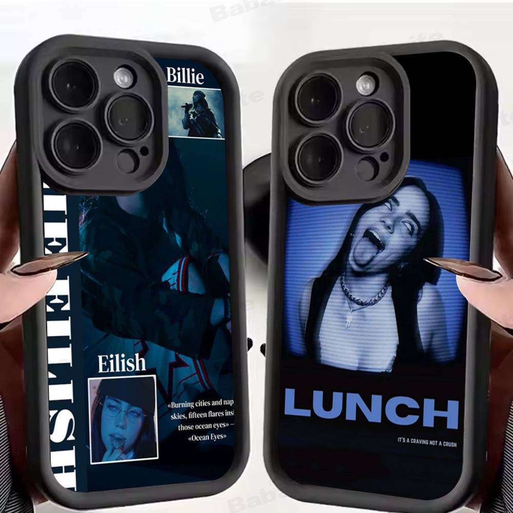 Чехол для телефона Pop E-Eilish Star B-billie Для IPhone 17 16 15 14 13 12 11 Pro Max 16E Plus INS Мягкий чехол