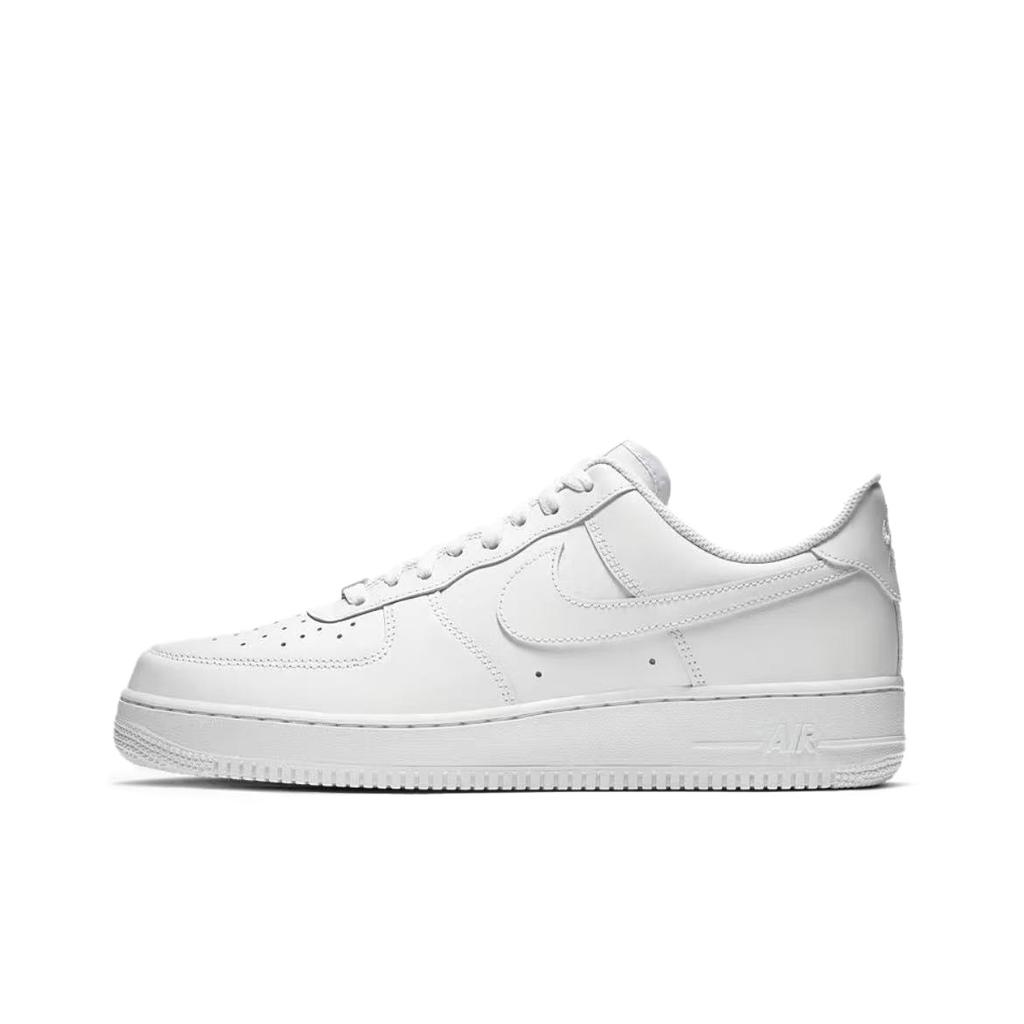 Nike Air Force 1 Потертая Кожа Коровы Меч Устойчивая к истиранию Низкие Скейтбордические Кроссовки Унисекс Черный Белый CW2288-111(Команда997-)