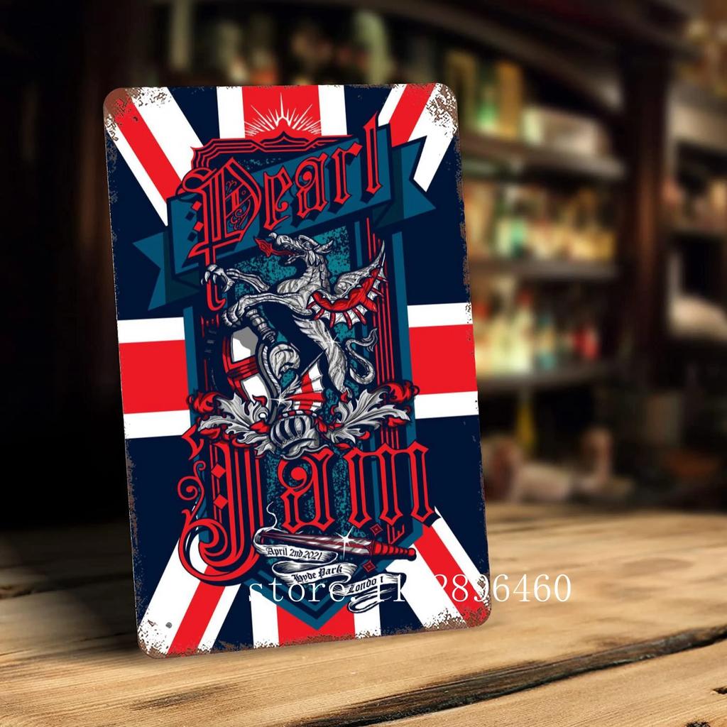 pearl jam Metal Plaques & Signs wall decor Vintage Tin Signs Captain Metal Poster Decor for Bar Pub Club Wall Decoration