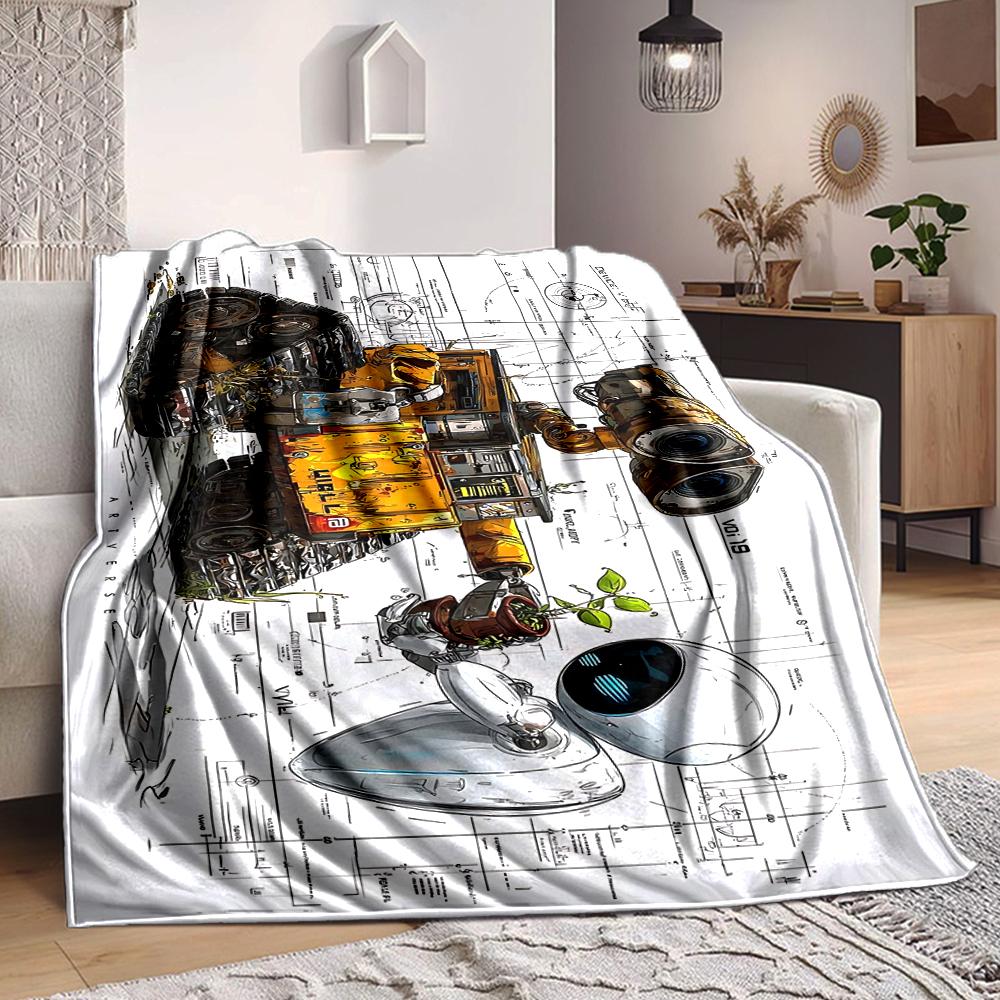 1Pc Robotic Dreams Growth Flannel Blanket, Soft And Comfortable, Casual Warm, Camping Travel, Christmas, Halloween Xmas Gift S1852