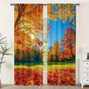 2 шт., Праздничные шторы Осенний пейзаж Универсальная ткань, Без электричества Праздничные украшения Идеально подходят для празднования в помещении, Комната