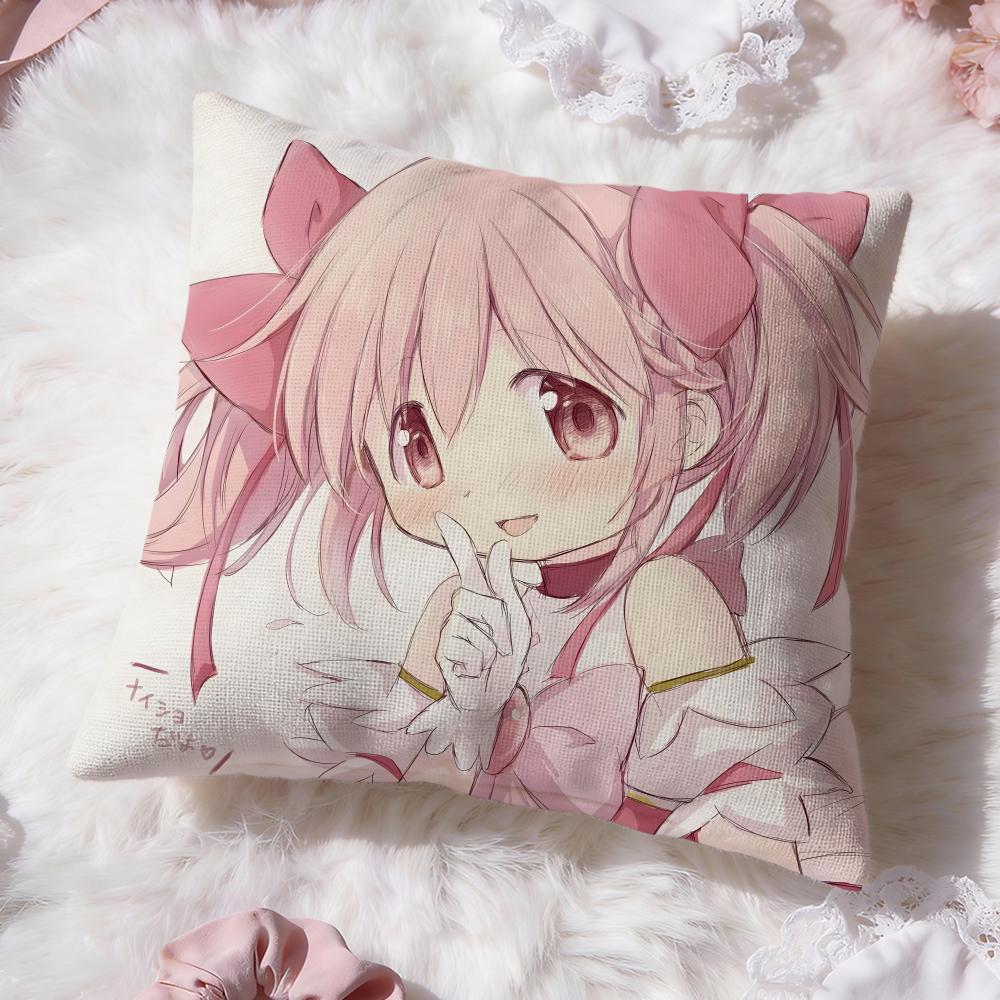 P-Puella Magi Madoka Magica Наволочка Премиум-Комфорт Двусторонняя Наволочка - Дизайн "Два в Одном" для Любой Комнаты и Салона Автомобиля
