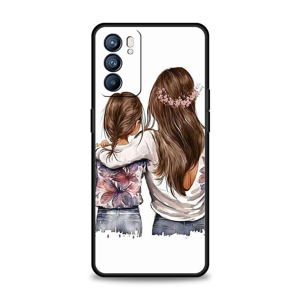 Чехол для телефона для Oppo Reno13 Reno12 Reno11 F Reno10 Pro A54 A53 A95 A76 A74 A57 A98 A80 A79 5G A78 4G Модный Чехол Супер Мама Папа