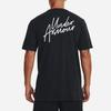 Under Armour Мужская футболка с круглым вырезом и короткими рукавами Snow Wash с буквенным принтом, черные 1373871-001