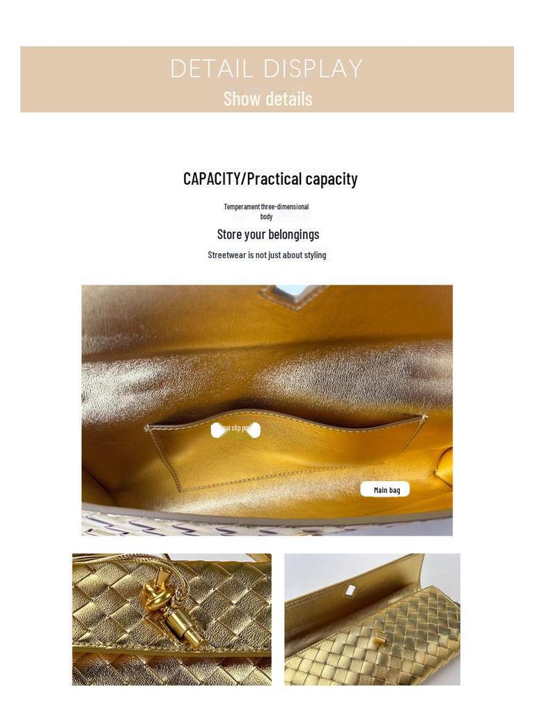 2024 Spring Hand-Woven Crossbody Baguette Bag - European & American Fashion Style