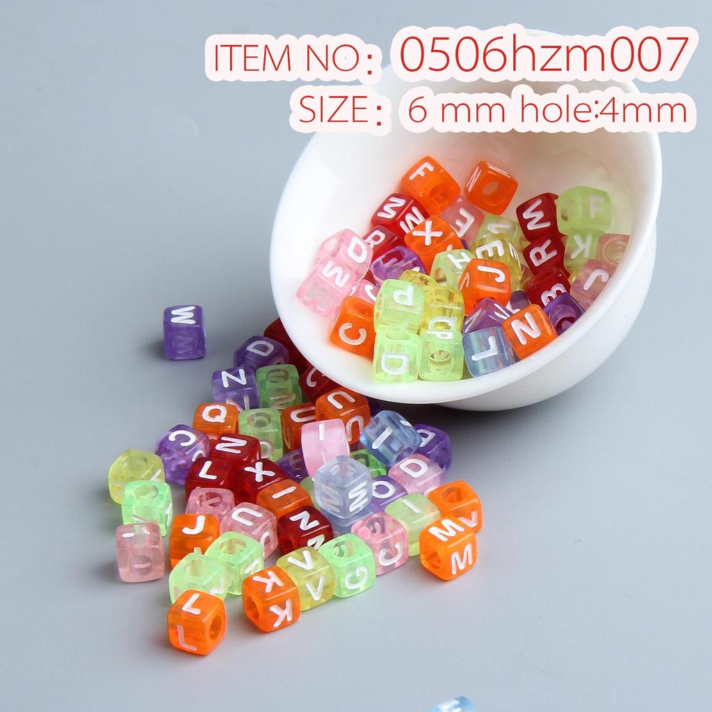 10g Pack of Flat Acrylic Alphabet Beads for DIY Children's Beading and Jewelry Keychain Accessories