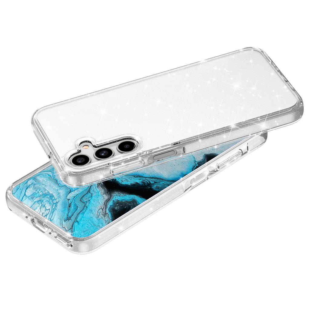 For Samsung Galaxy A26 5G Case Sparkly Powder Glitter Shiny Soft TPU+Hard PC Back Cover