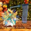 3D LED Christmas Lantern Handheld DIY Xmas Tree Lantern Kit Light-up Kids Craft for Christmas Party Home Decor
