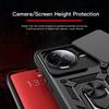 KEYSION Противоударный чехол для POCO F7 Pro Silicone+PC Slide Camera Lens Protection Ring Stand Phone Cover для Xiaomi POCO F7 Pro