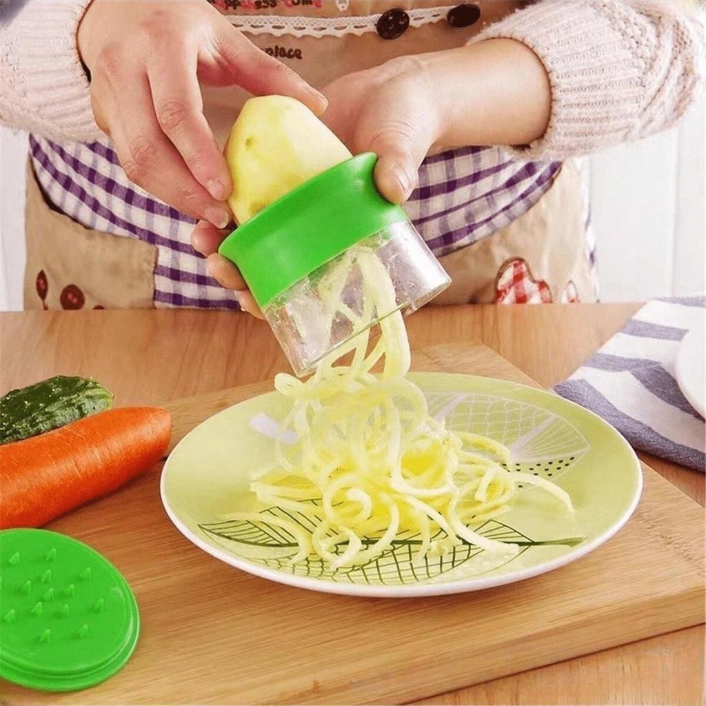 1 шт. Ручная спиральная овощерезка и фрукторезка, регулируемая спиральная овощерезка, инструмент для салата, вращающаяся овощерезка, кухонный гаджет!