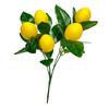 Искусственная ветка лимона с зеленым листом Элегантные искусственные лимоны Центральная композиция для стола Букет для сада Дома Настольная ваза Кухня Патио