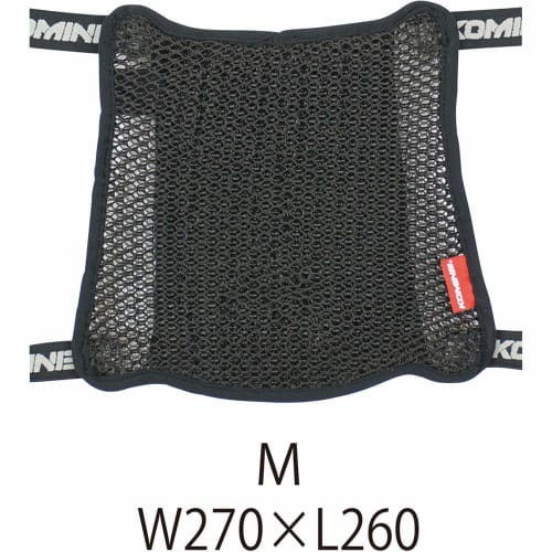 KOMINE Motorcycle 3D Mesh Seat Cover 2L Anti-Slip Black L AK-109 891 Mesh Material